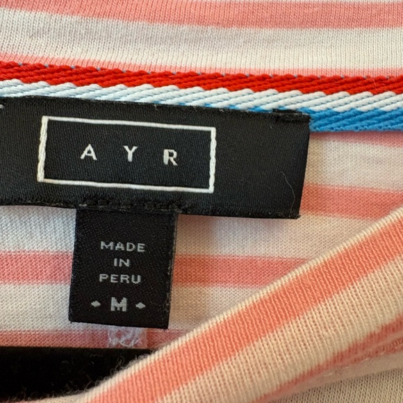 AYR Bundle - Red Stripe and Pink Stripe Long Sleeve Tees - Size Medium - Picture 2 of 7